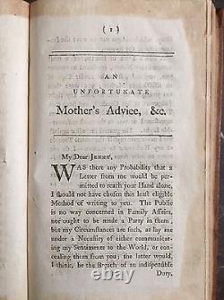 1761 Unfortunate Mother's Advice To Her Absent Daughters Signed 1st Edition Book