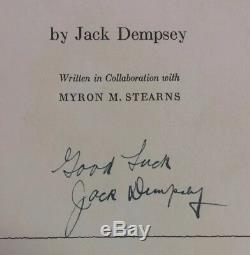 1940 Jack Dempsey SIGNED AUTOGRAPHED Round By Round 1st Edition H/B Boxing Book