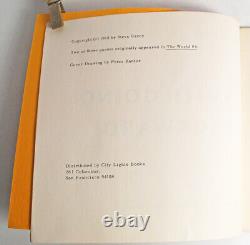 1968 Poet Poetry Steve Carey Smith Going Backward First Edition Book Signed