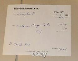 1972 signed Barbara Morgan First Edition Book Peter Bunell withreceipt