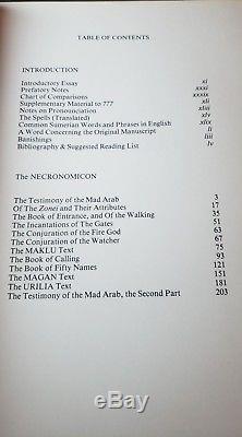 1977 First Edition Simon Necronomicon Book Signed Twice Schlangecraft