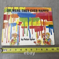 1978 Author Signed Oh, Were They Ever Happy! Book by Peter Spier 1st Edition 2nd