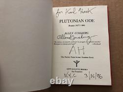 1982 PLUTONIAN ODE Other Poems 1977-80 Book Allen Ginsberg SIGNED First Edition