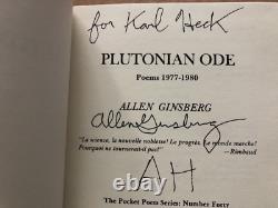 1982 PLUTONIAN ODE Other Poems 1977-80 Book Allen Ginsberg SIGNED First Edition