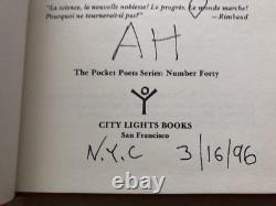 1982 PLUTONIAN ODE Other Poems 1977-80 Book Allen Ginsberg SIGNED First Edition