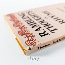 1st Edition, Signed. RAMBLING THOUGHTS IN RHYME. William J. Thomas 1969 HCDJ