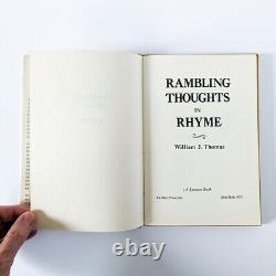 1st Edition, Signed. RAMBLING THOUGHTS IN RHYME. William J. Thomas 1969 HCDJ