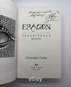 2003 ERAGON Signed & Lined by Christopher Paolini TRUE 1st Ed 1st Printing NM