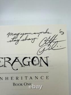 2003 ERAGON Signed & Lined by Christopher Paolini TRUE 1st Ed 1st Printing NM