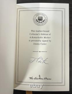 A Remarkable Mother by Jimmy Carter Hardcover Book Signed Edition with COA