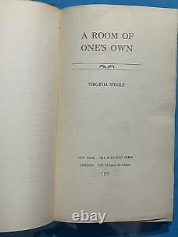 A Room of One's Own / Virginia Woolf 1929 Signed 1st Edition Book #'d Rare