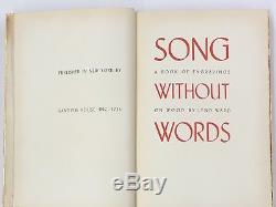 A Song Without Words Lynd Ward 1936 Signed Limited Edition Book Of Engravings