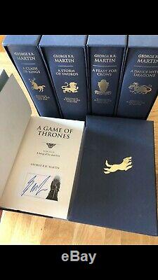 A Song of Ice and Fire Deluxe Edition Slipcase Books SIGNED
