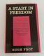 A Start In Freedom Book Signed & Inscribed By Sir Hugh Foot, Baron Caradon