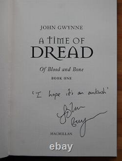 A Time of Dread by John Gwynne SIGNED & LINED FIRST EDITION UK Hardcover (1/1)