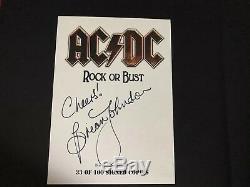 AC/DC Rock Or Bust Tour Photo Book Rufus Signed Limited Edition Last 100 MINT