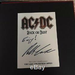 AC/DC Rock Or Bust Tour Photo Book Rufus Signed Limited Edition Last 100 MINT