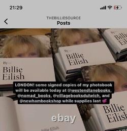 AUTHENTIC SIGNED Billie Eilish Book- Signed It At Her Book Signing In London