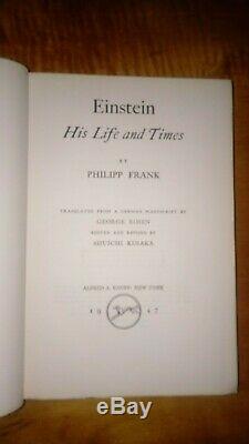 Albert Einstein Signed Book Einstein His Life and Times First Edition 1947