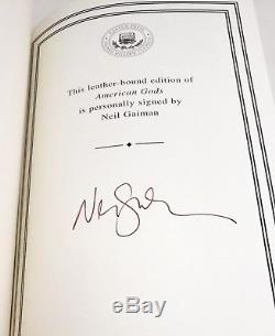 American Gods Signed Neil Gaiman, Easton Press, Collector's edition Leather Book