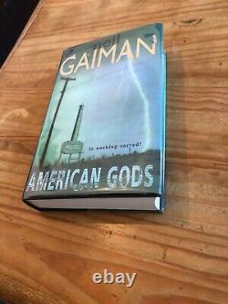 American Gods by signed Neil Gaiman (Hardback, 2001)1st edition 1st print VGC