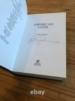 American Gods by signed Neil Gaiman (Hardback, 2001)1st edition 1st print VGC