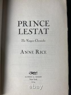 Anne Rice SIGNED 1st Ed. HC/DJ Prince Lestat