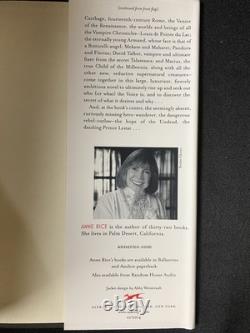 Anne Rice SIGNED 1st Ed. HC/DJ Prince Lestat