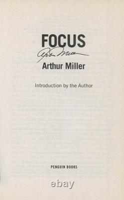 Arthur Miller Focus Signed Autograph 1st Edition Book