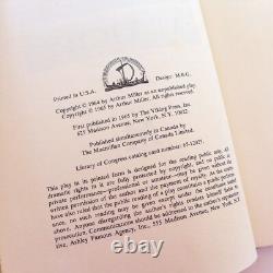 Arthur Miller Play INCIDENT AT VICHY 1965 1st Edition Book signed WWII France