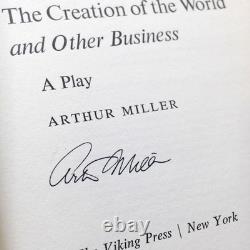 Arthur Miller The Creation Of World And Other Business Signed 1st Edition Book