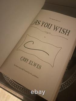 As You Wish by Cary Elwes Hardback Book Signed First Edition