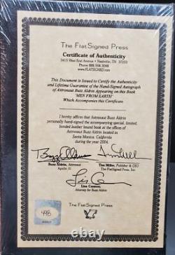 Autographed BUZZ ALDRIN SIGNED Book Men From Earth FlatSigned Edition Leather