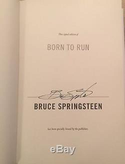 Autographed Bruce Springsteen Signed Book Born to Run First Edition