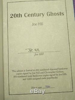 Autographed Signed Joe Hill 20th Century Ghosts Novel Book Ltd Edition of 500