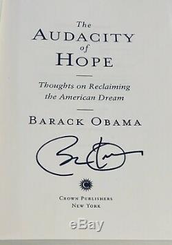BARACK OBAMA Audacity of Hope SIGNED 1st Print Edition Book JSA LOA Autograph
