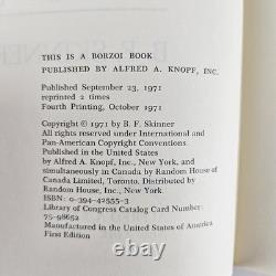 BOOK Signed First Edition B. F. Skinner Beyond Freedom & Dignity HC Rare