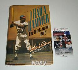 BRAVES Hank Aaron signed book I Had a Hammer JSA COA AUTO Autograph 1st Edition