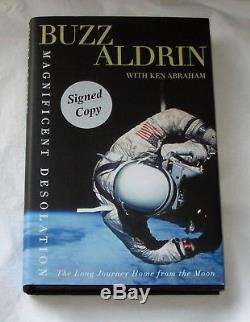 BUZZ ALDRIN SIGNED- MAGNIFICENT DESOLATION FIRST EDITION signed Hard Back book