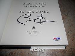 Barack Obama The Audacity Of Hope Signed 1st Edition HB Book PSA Certified