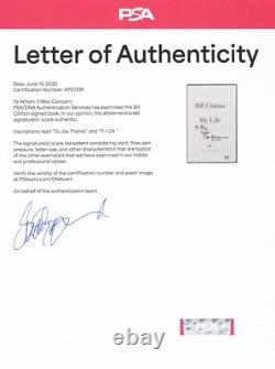 Bill Clinton President Signed Autograph My Life 1st Edition Book PSA/DNA COA