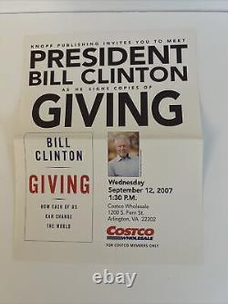 Bill Clinton Signed Book Giving 2007 1st Edition Hardcover President Autograph