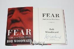 Bob Woodward Signed Fear First Edition Book Coa Donald Trump White House Rage