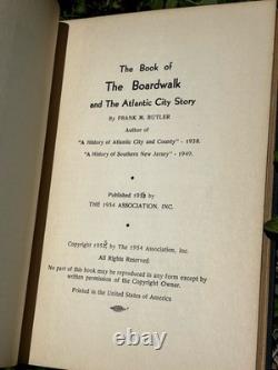 Book of the Boardwalk By Frank M Butler 1st Edition 1952 SIGNED NJ History Rare