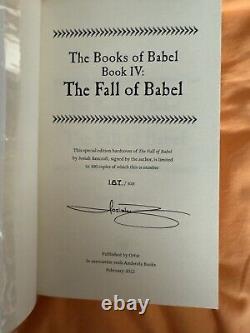 Books Of Babel by Josiah Bancroft signed and numbered