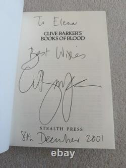 Books Of Blood Clive Barker Signed Trade Edition Stealth Press
