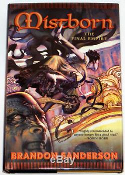 Brandon Sanderson SIGNED Mistborn The Final Empire Book 1, 1st Edition 1st Print