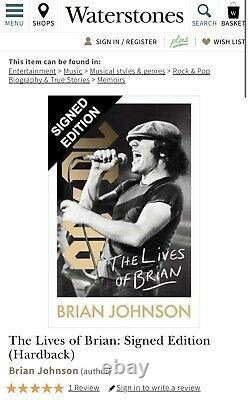 Brian Johnson SIGNED The Lives Of Brian Book Hardback AC/DC Pre Order Brand New