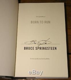 Bruce Springsteen Born To Run USA Schuster Signed 1st Edition Hardback Book