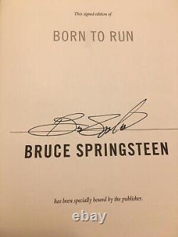 Bruce Springsteen Born to Run Signed Autographed Edition Specially Bound Book